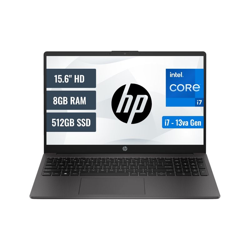 HP - Laptop HP 250 G10 15.6", Intel Core I7-1355U, Ram 8GB, Disco solido 512GB