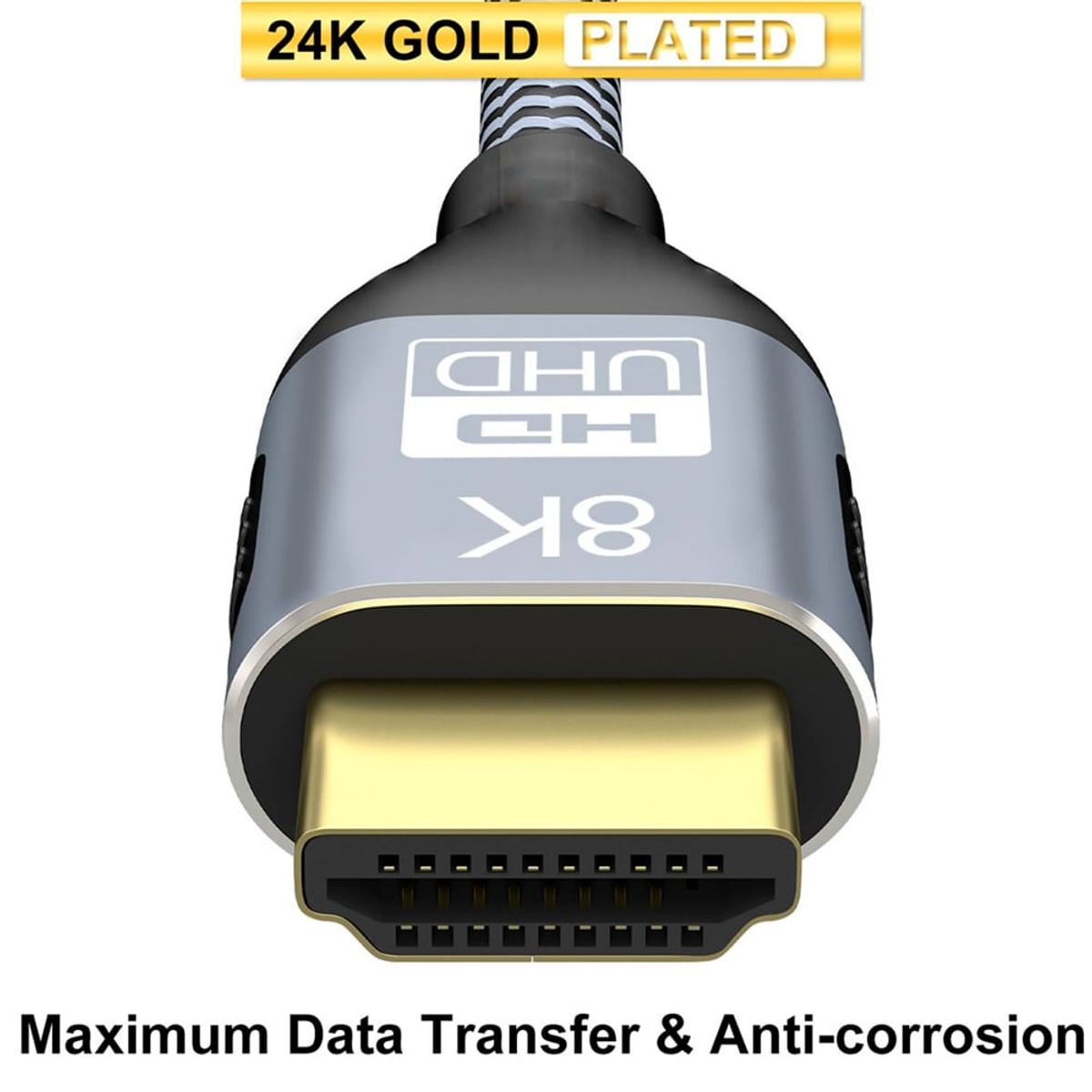 NETCOM - Cable Hdmi 2.1V 8k NETCOM 3D 1.8 Metros 4320p Premium 48Gbps HDR eARC