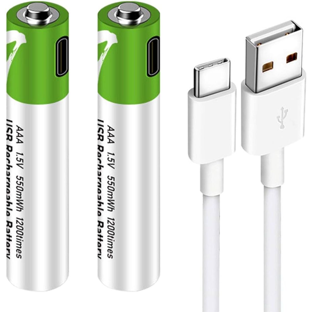 IMPORTADO MC - PILAS RECARGABLES AAA CARGA  C A USB  X 2