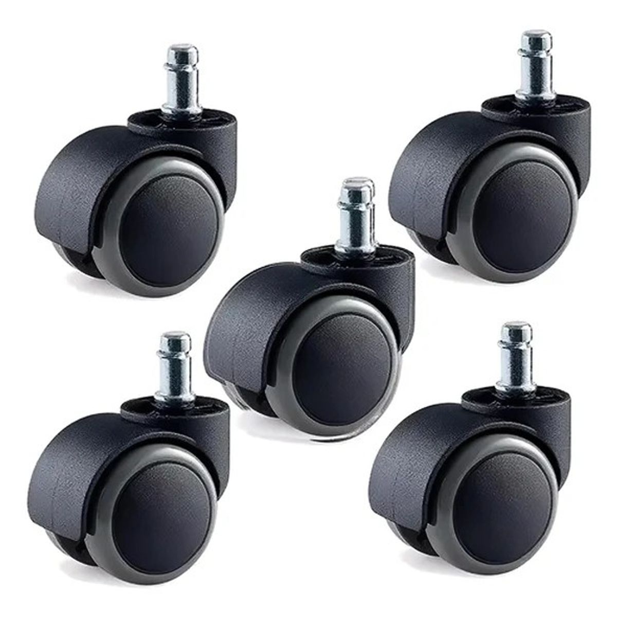 GENERICO - MONTECH - Ruedas Garrucha de Nylon Poliuretano para Silla Giratoria x5