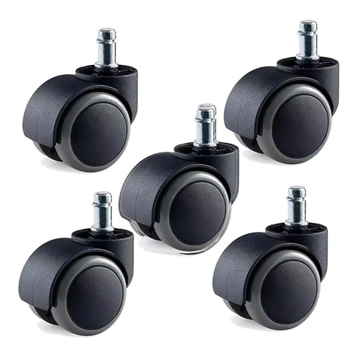 GENERICO - MONTECH - Ruedas Garrucha de Nylon Poliuretano para Silla Giratoria x5