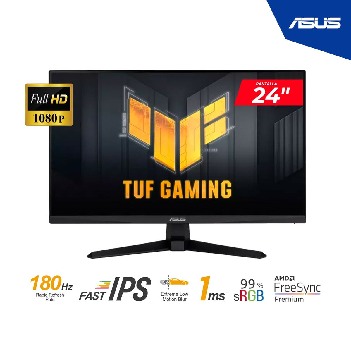 ASUS - MONITOR GAMER ASUS TUF GAMING VG249Q3A 24 FHD FAST IPS 180HZ 1MS