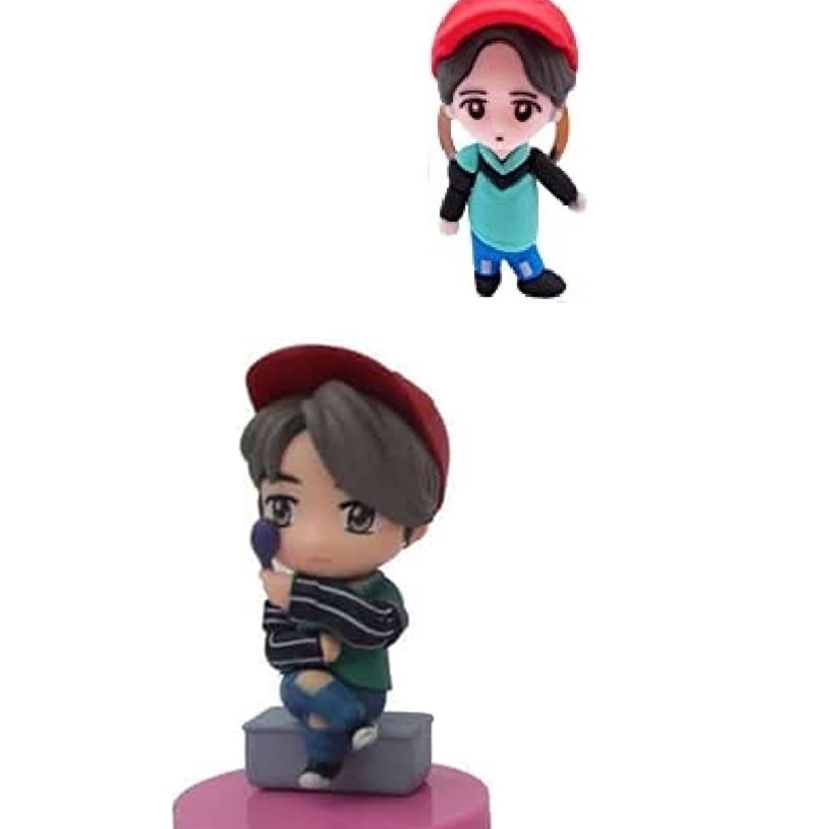 GENERICO - MUÑECO COLECCIONABLE CON LLAVERO BTS JIMIN ROSA