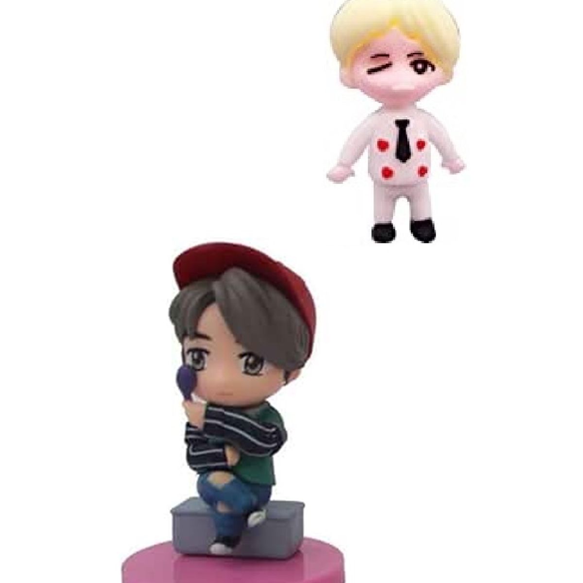 GENERICO - MUÑECO COLECCIONABLE CON LLAVERO BTS JIMIN ROSA