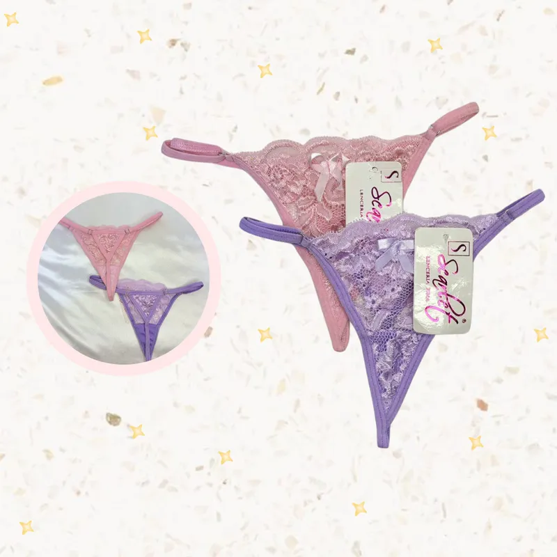 GENERICO - Pack2 Hilo Clasico con encaje