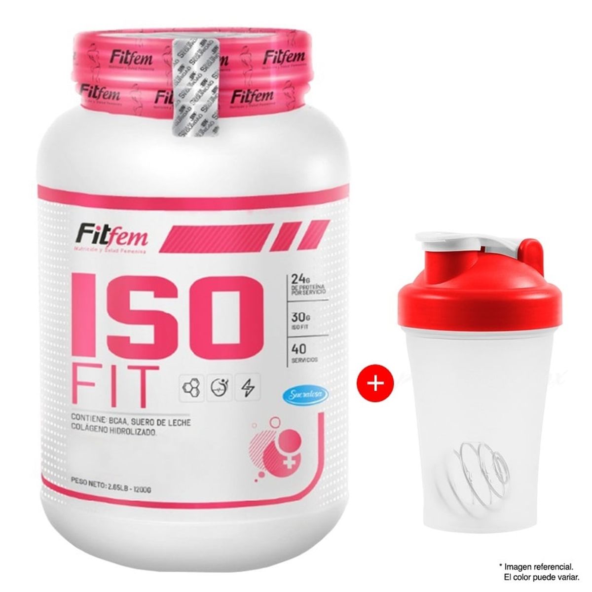 FITFEM - Proteína Fitfem Iso Fit 1.1 kg Vainilla Shaker
