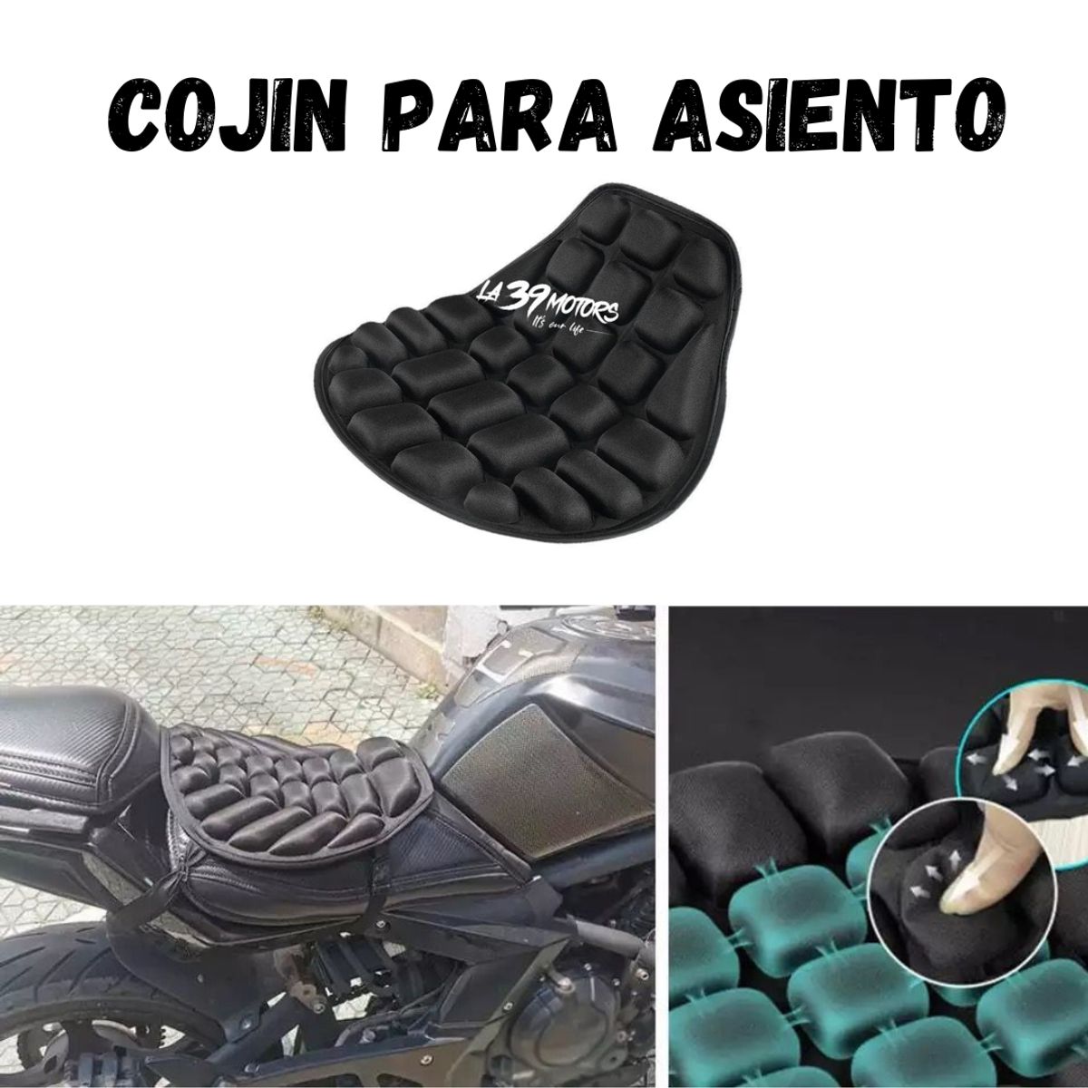 GENERICO - Cojín Ergonómico Para Asiento Moto