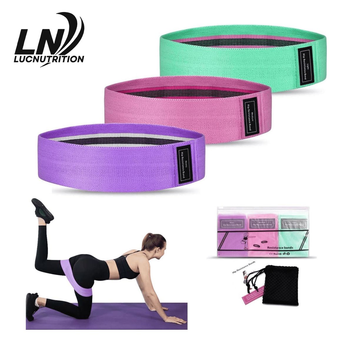 GENERICO - SET DE 3 BANDAS DE RESISTENCIA