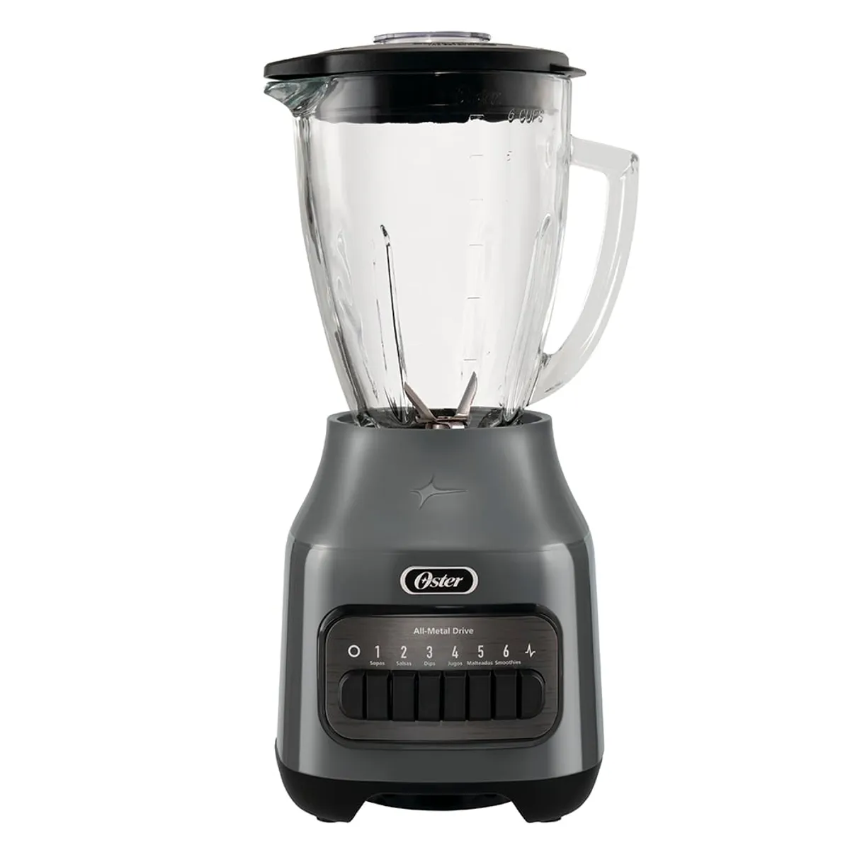 OSTER - Licuadora de 1.5L con 6 Velocidades Oster BLSTPEG GPB Gris