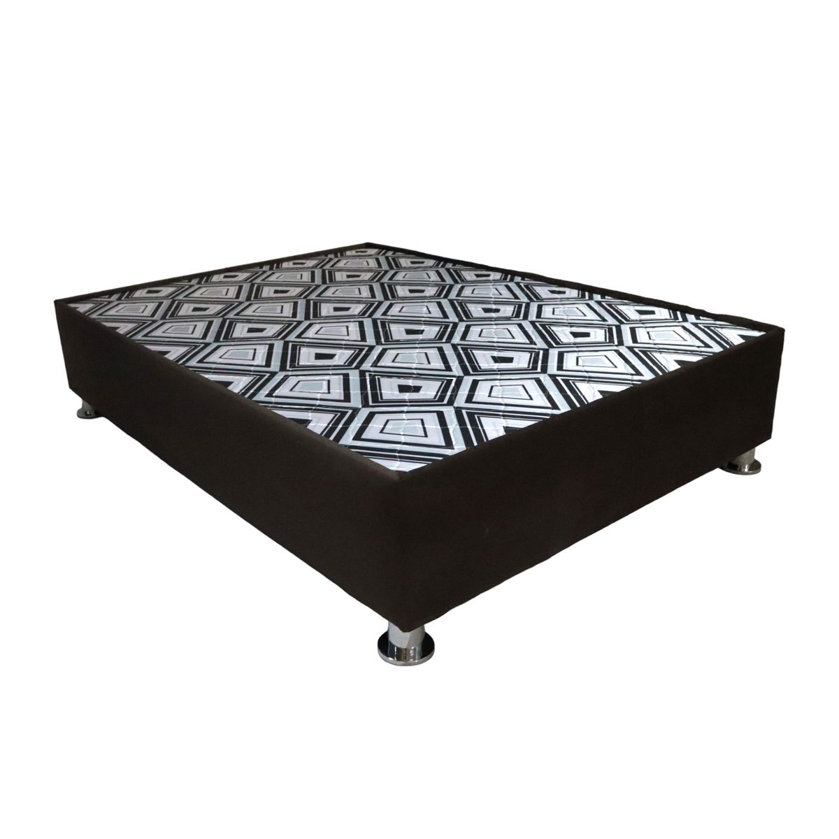 MUEBLES MACRUMO - Box Tarima reforzado y acolchado con cajones laterales 2 Plazas - Marrón