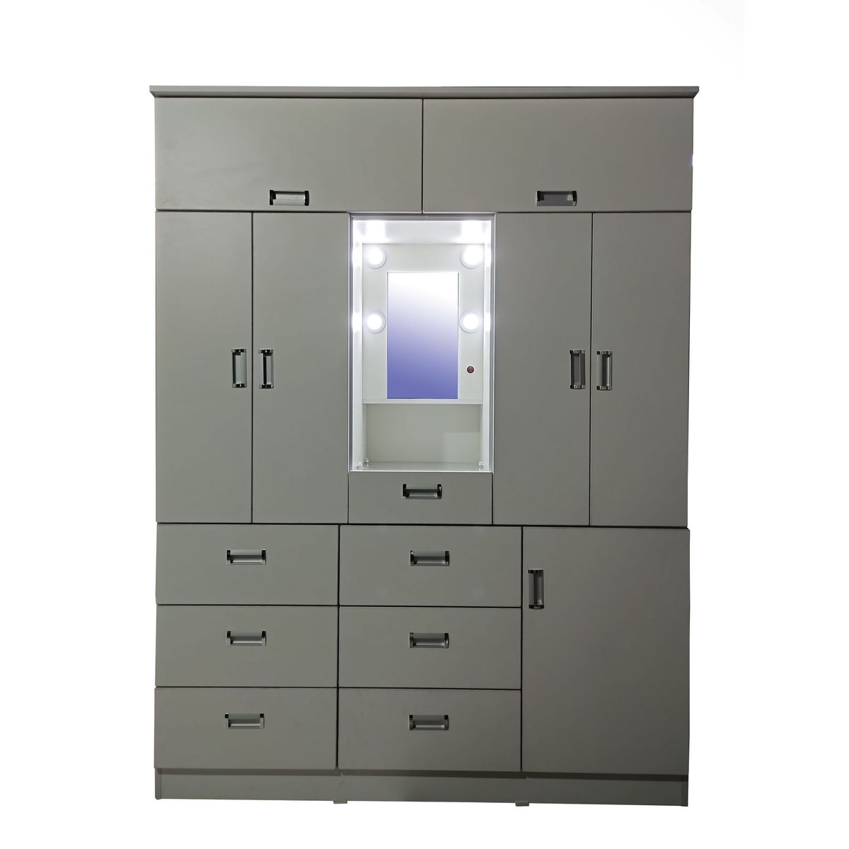 GENERICO - Ropero  Rop150-Pt02Blanco Con Tocador Espejo Y 6 Cajones