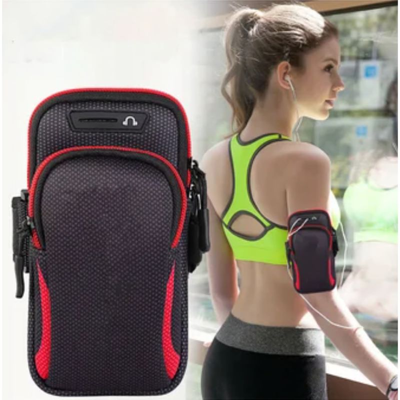 GENERICO - Funda deportiva para celular Running Maraton gym Rojo