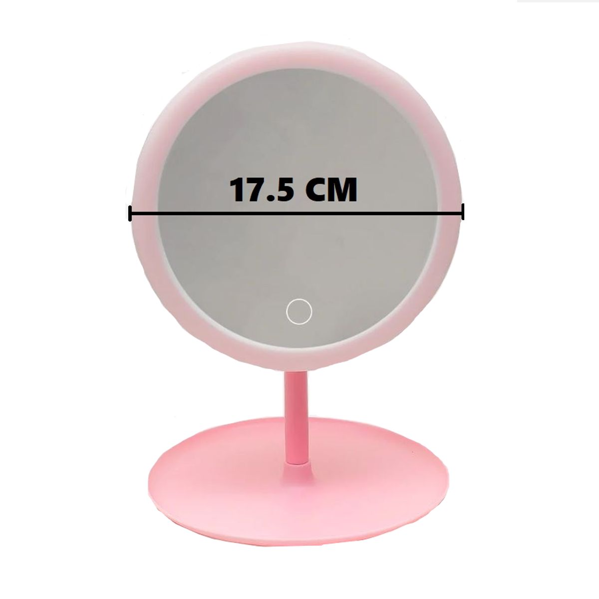 GENERICO - Espejo táctil con luz LED Maquillaje Redondo