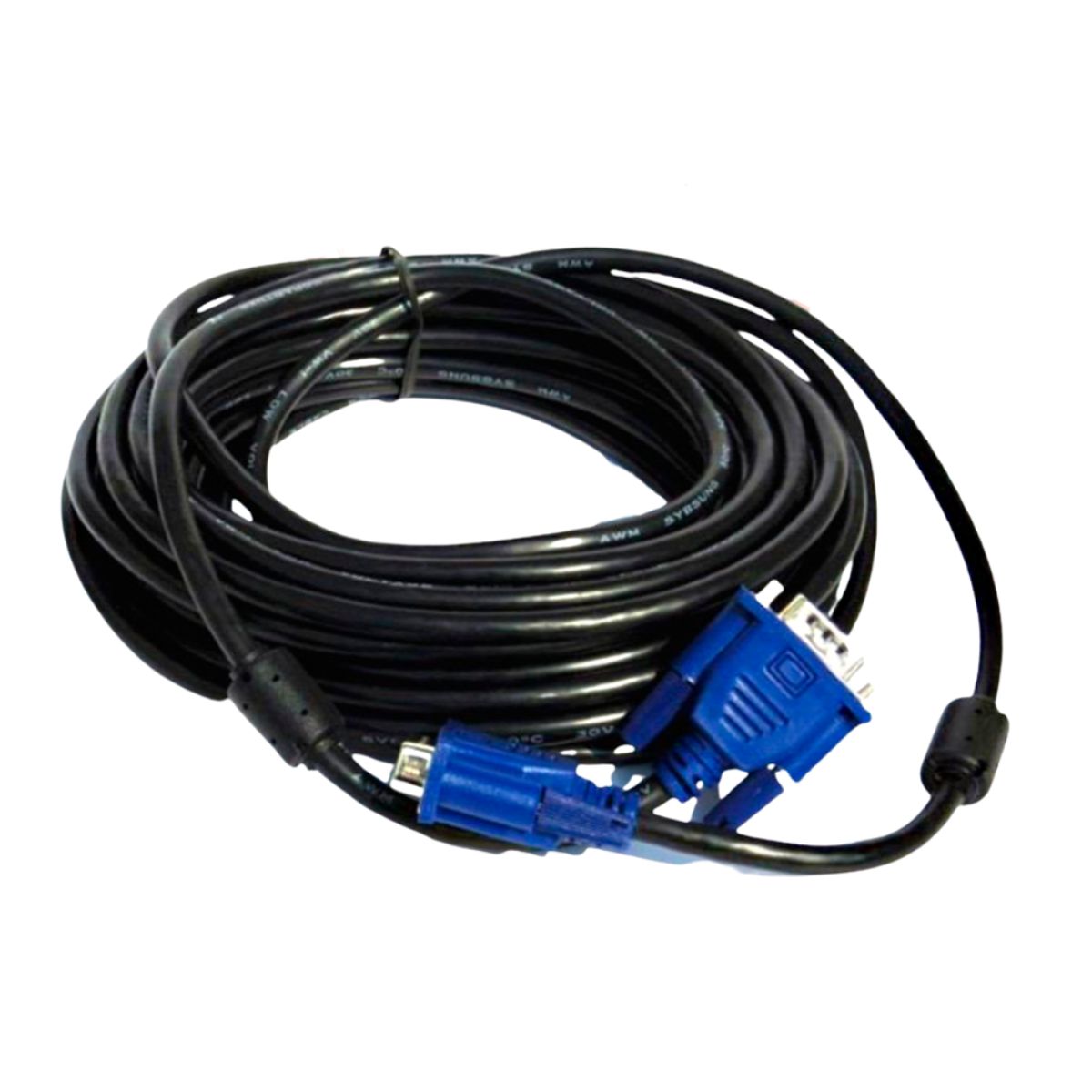 GENERICO - Cable Vga A Vga 20mts 15 Pines C/ Doble Filtro Macho A Macho