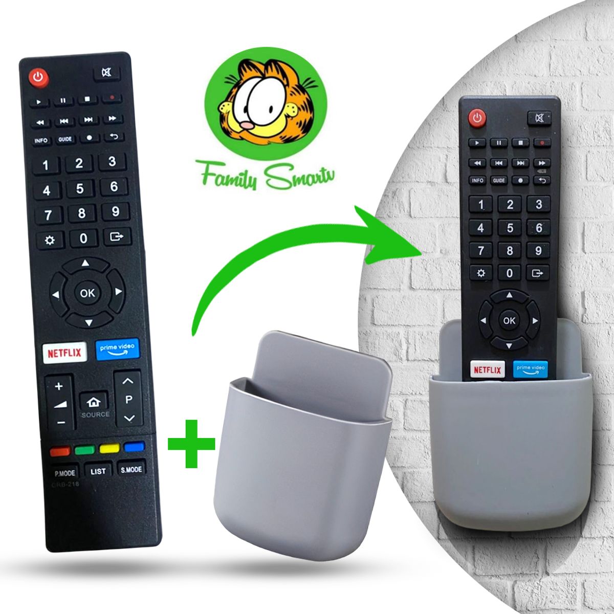 UNIVERSAL - Control Remoto Para Tv Jvc Rm-c3354  Soporte de pared multifunciona