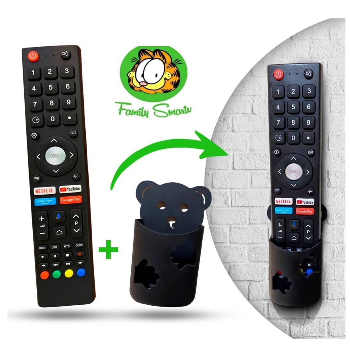 UNIVERSAL - Control Remoto JVC RM-C3362 Android  Soporte de pared multifuncional