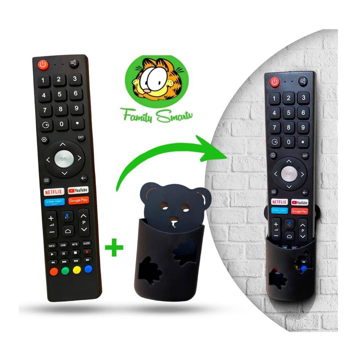 UNIVERSAL - Control Remoto JVC RM-C3362 Android  Soporte de pared multifuncional