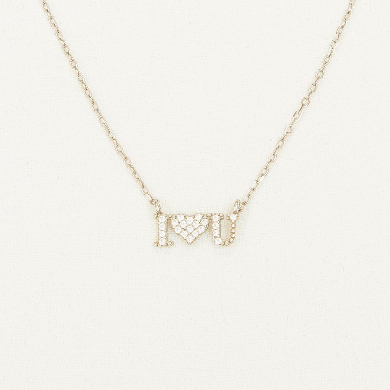 NATHALIE BIRD - COLLAR I LOVE YOU SILVER