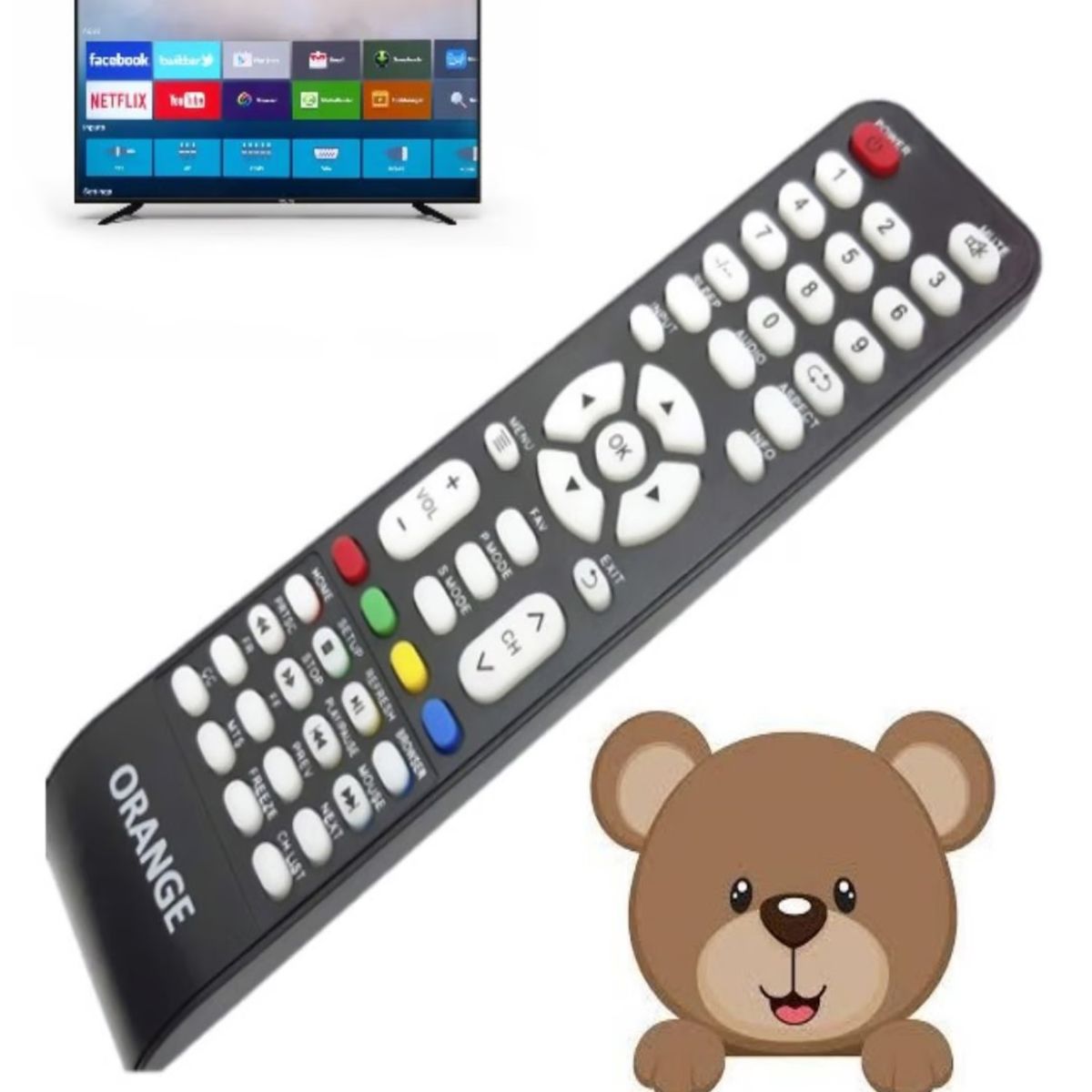 UNIVERSAL - CONTROL REMOTO ORANGE LED LCD Y SMART TV
