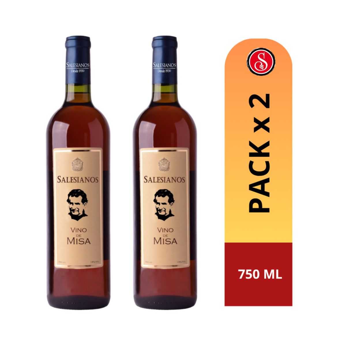 SALESIANOS - Vino de Misa Salesianos Pack 2 unidades 750 ml.