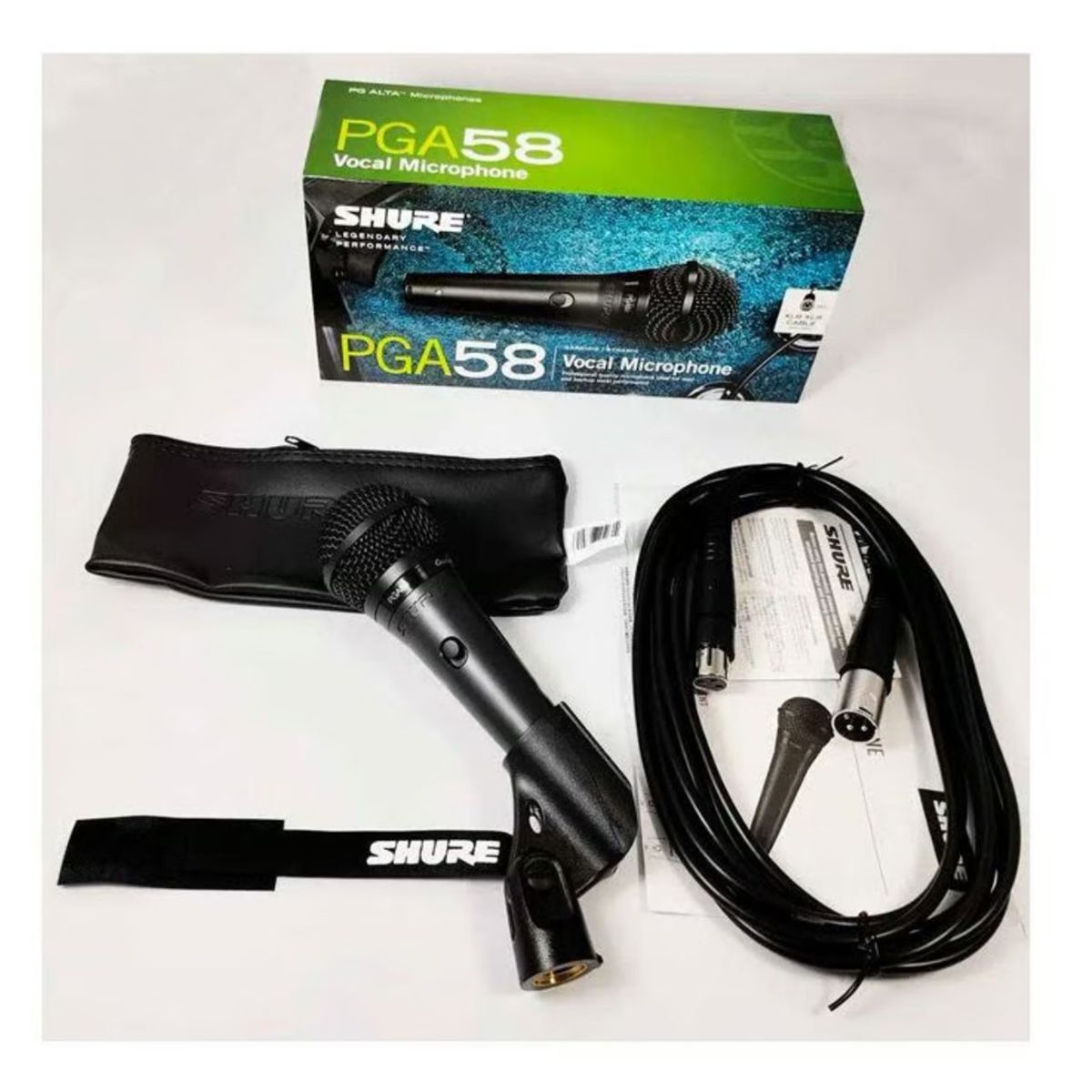 SHURE - Micrófono Profesional Shure PGA58 Cardiode Dinámico Negro