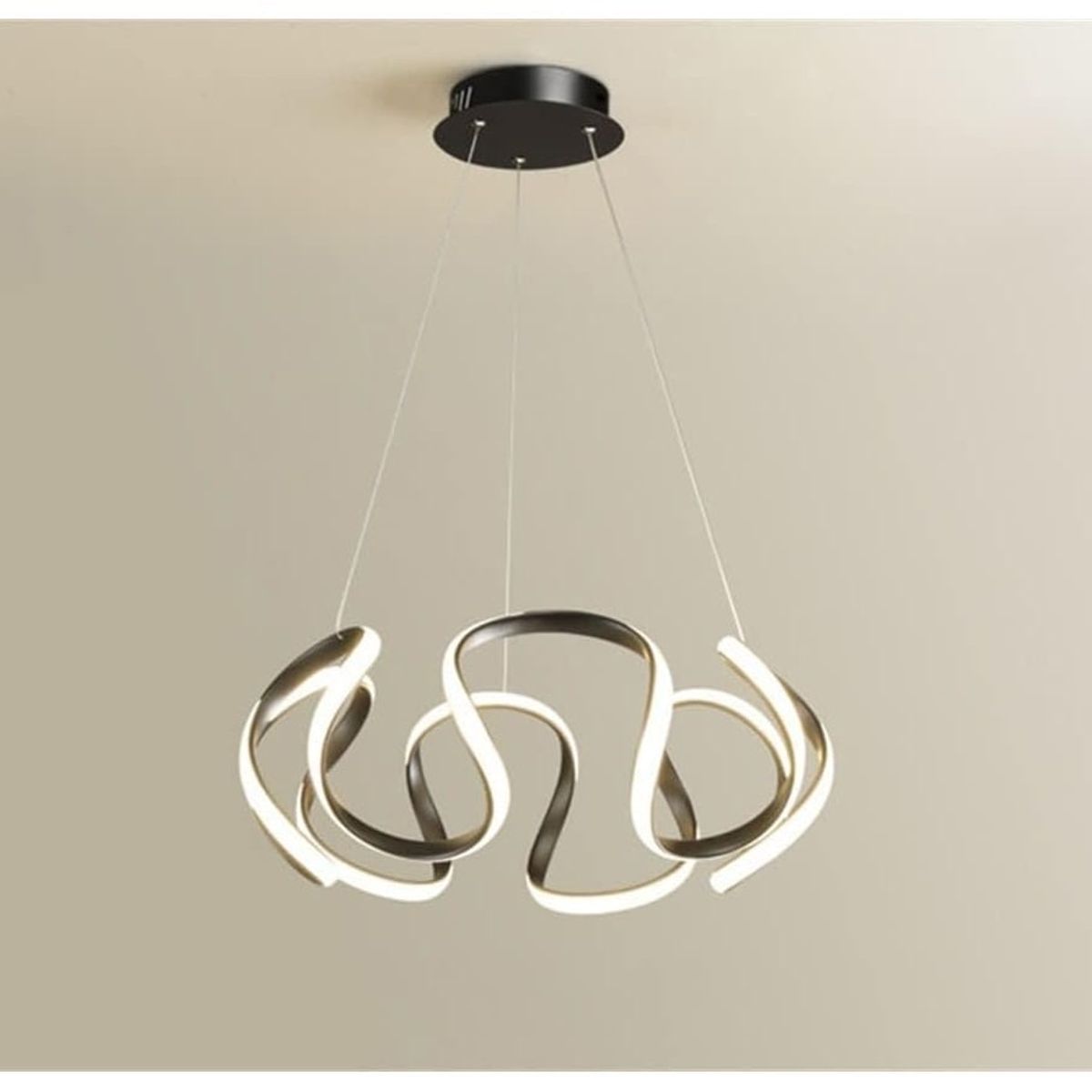 GENERICO - Lámpara de techo LED colgante nórdica moderna incluye control remoto