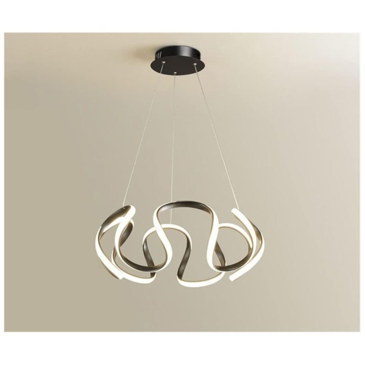 GENERICO - Lámpara de techo LED colgante nórdica moderna incluye control remoto