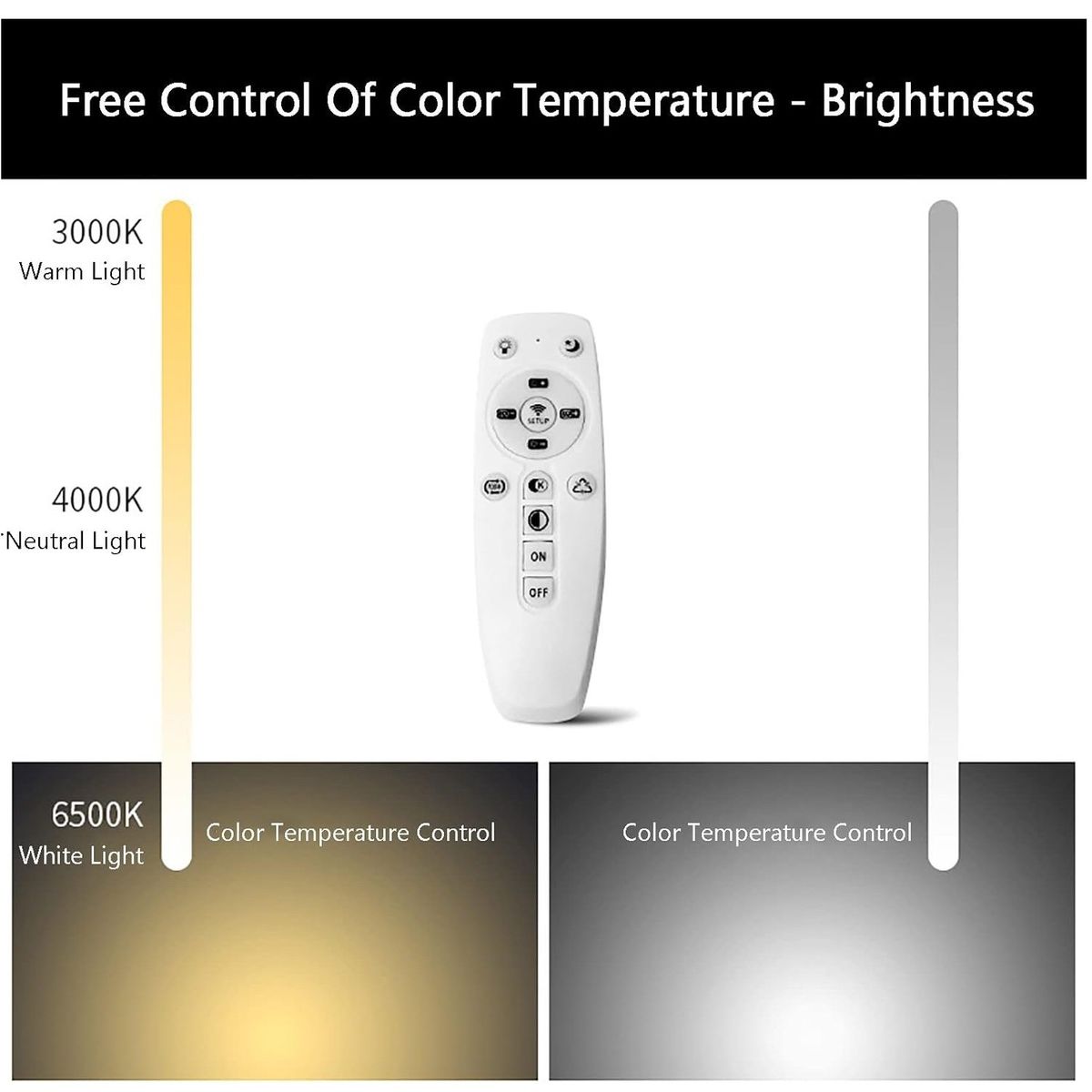GENERICO - Lámpara de techo LED colgante nórdica moderna incluye control remoto