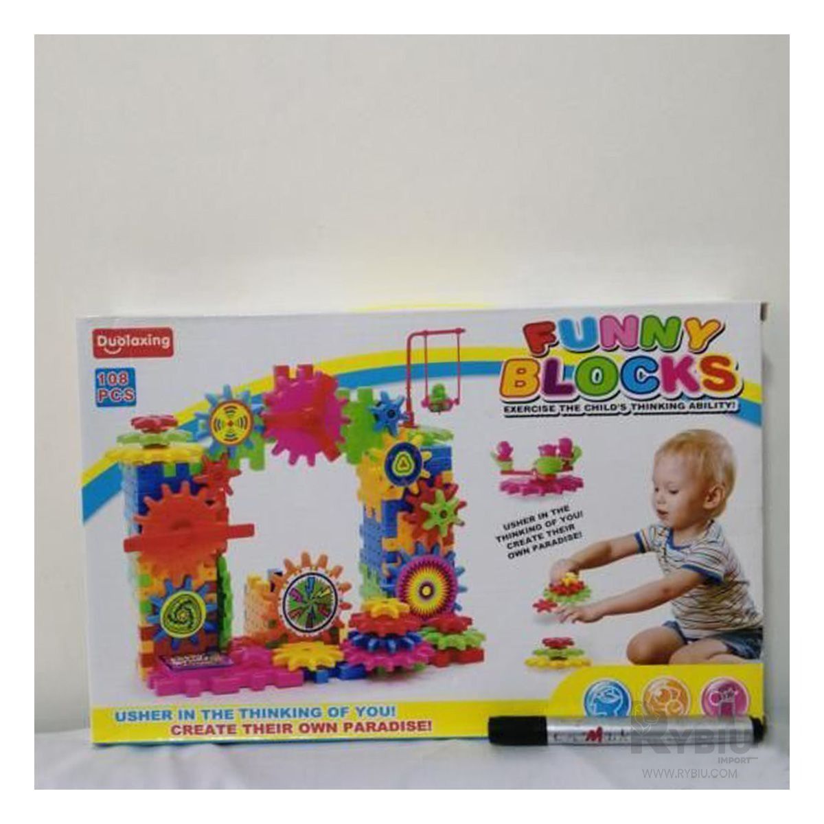 GENERICO - Juguete Didáctico 108 Piezas de Diseño Engranaje