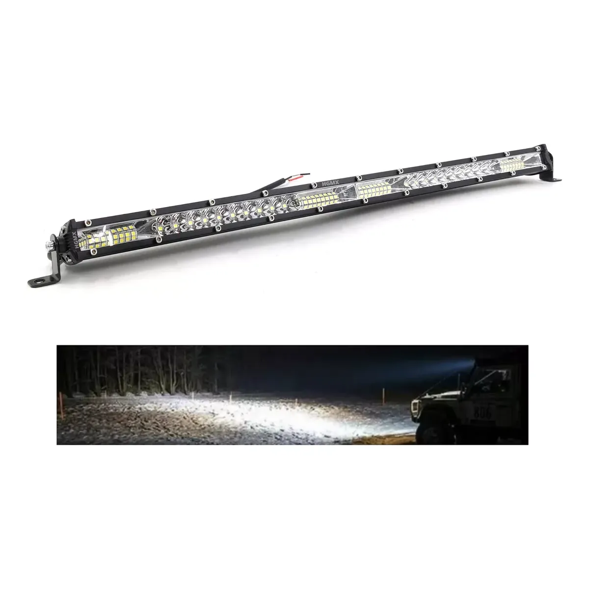 GENERICO - Barra Slim Led 20 Pulgadas 52 Leds 156w 2019 4x4 Universal