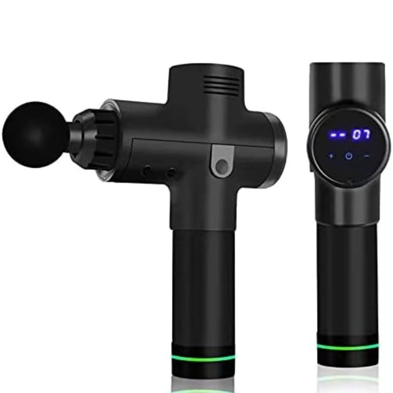 GENERICO - Pistola de Masaje Muscular 30 Niveles - Profesional con pantalla LCD