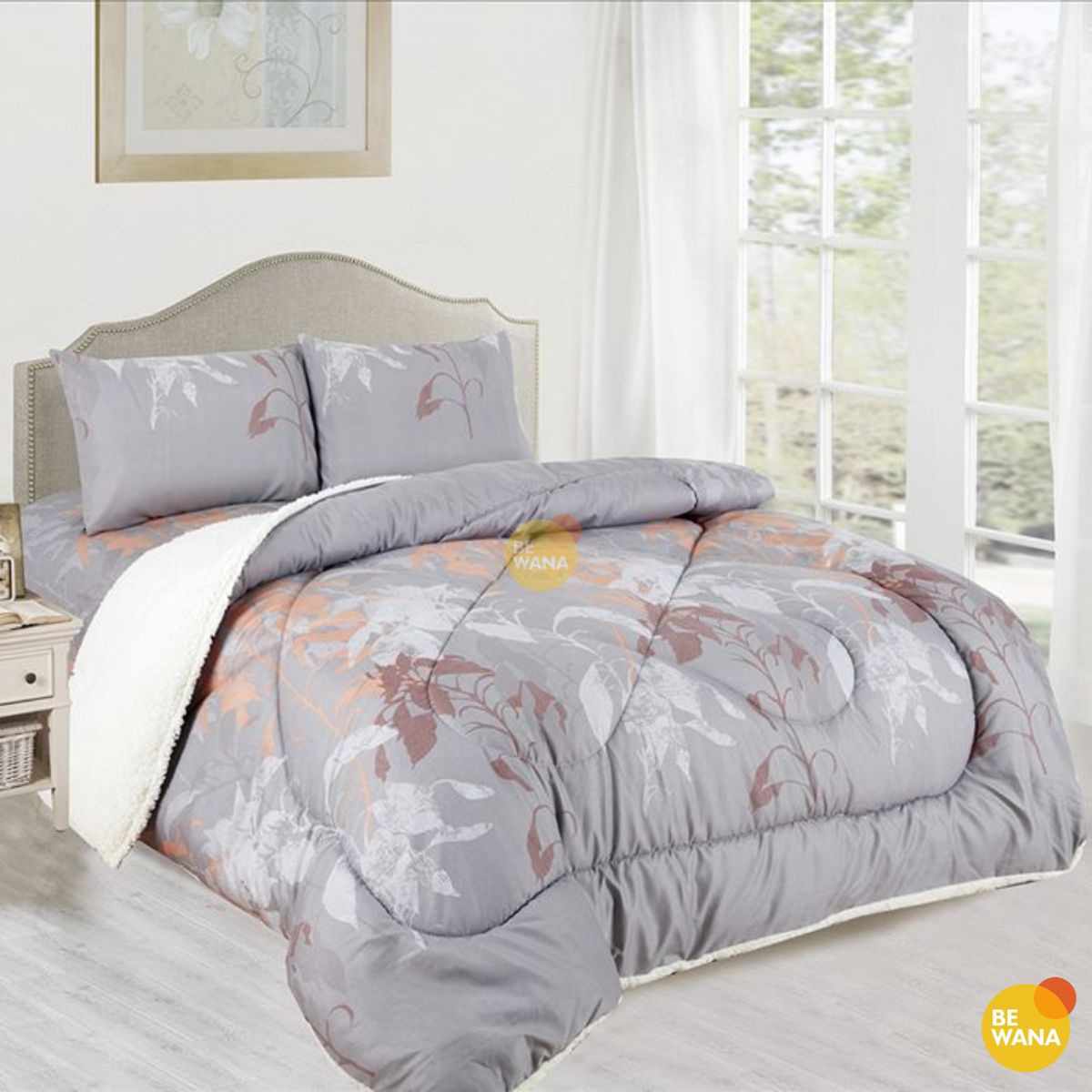 CASATEX - Edredón Tela Hipoalergénico con Carnero QUEEN + Set de Sábanas