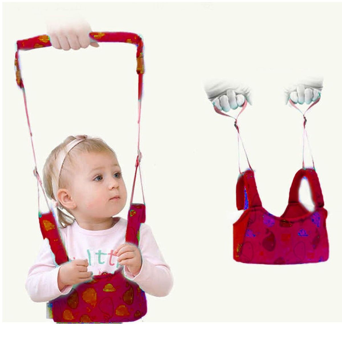 GENERICO - Arnés Caminador 2 en 1 Primeros Pasos Guinda