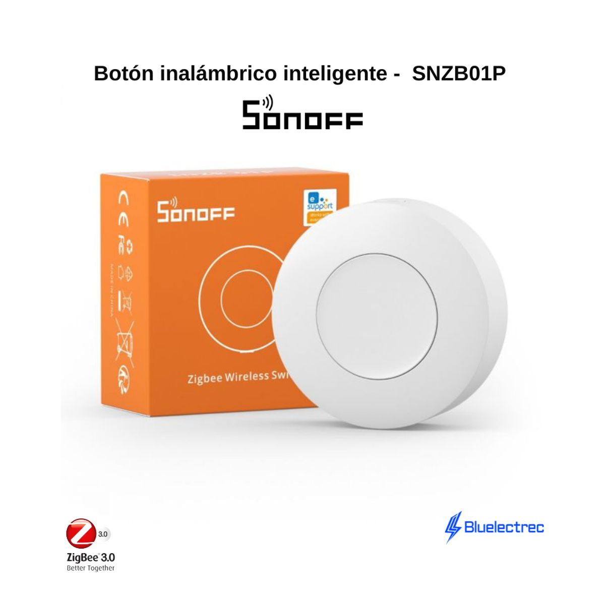 SONOFF - Botón inalámbrico inteligente Zigbee-  SNZB01P SONOFF
