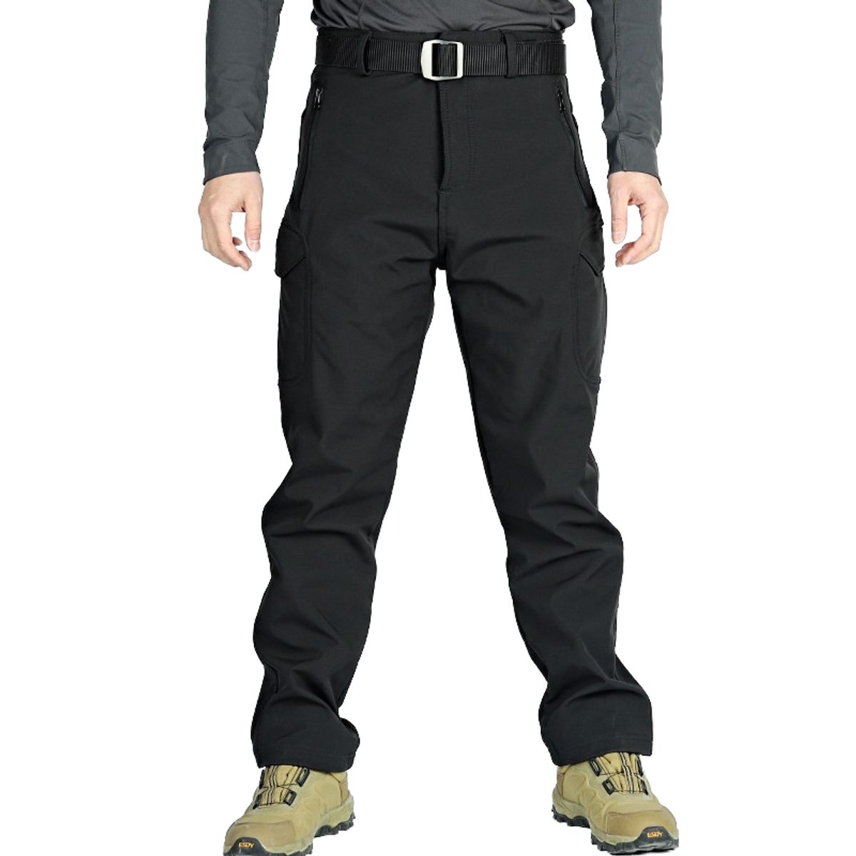 BLWOENS - pantalones baggy largos para hombres-Negro