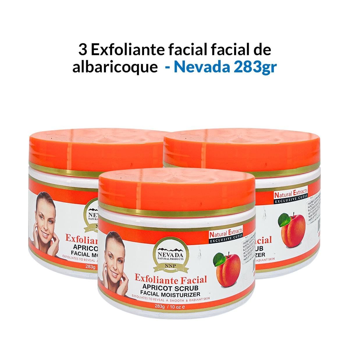 WOKALI - Exfoliante Facial De Albaricoque Nevada 283Gr 3 Unidades