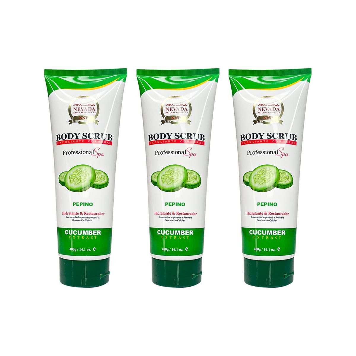 WOKALI - Exfoliante Corporal De Pepino Nevada 400Gr 3 Unidades