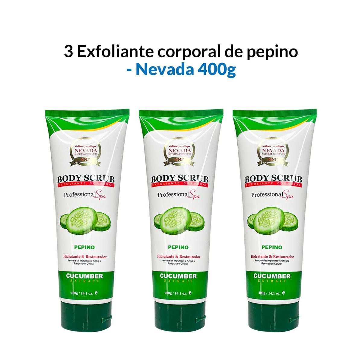 WOKALI - Exfoliante Corporal De Pepino Nevada 400Gr 3 Unidades