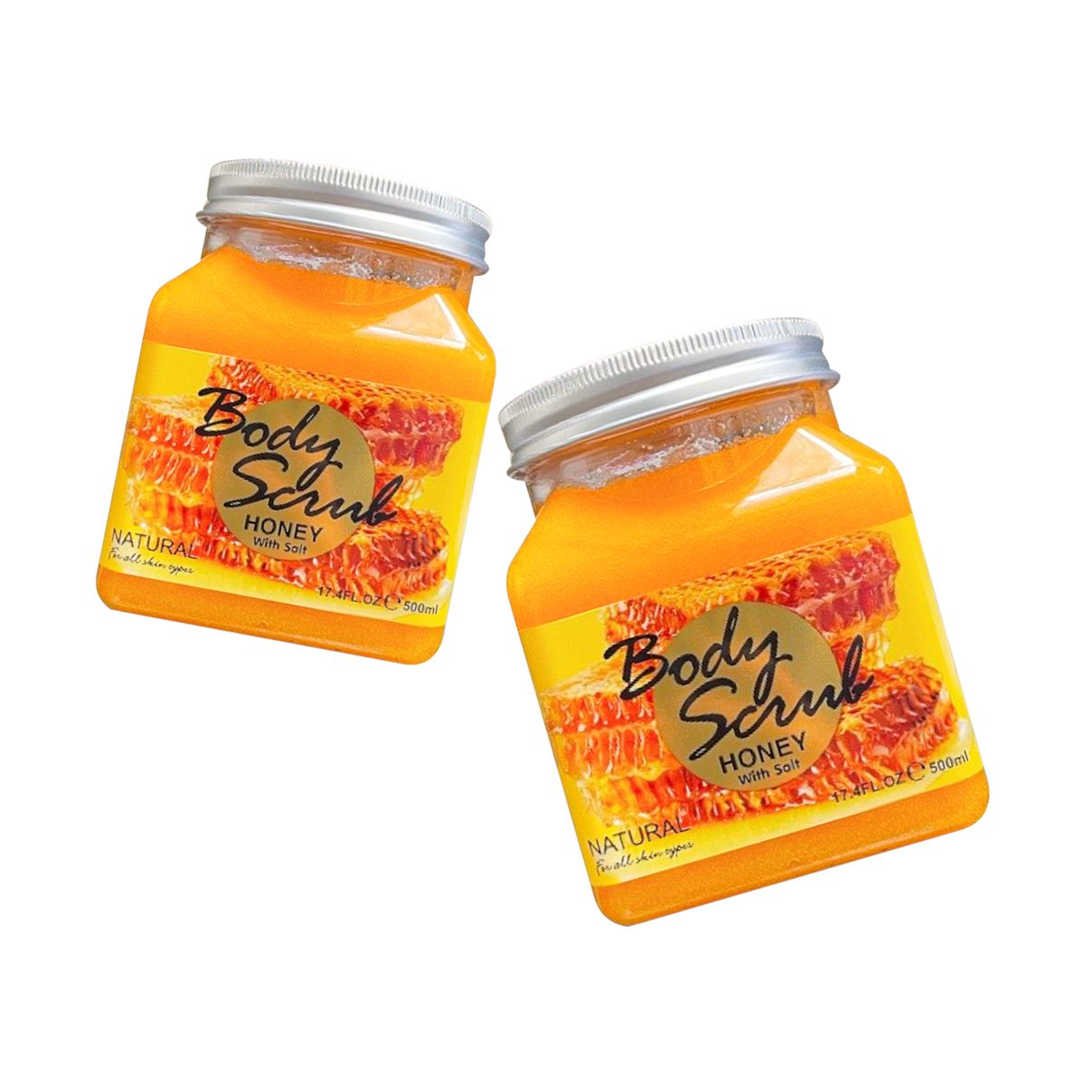 WOKALI - Exfoliante Corporal Miel Con Sal Wokali 500ml 2 Unidades