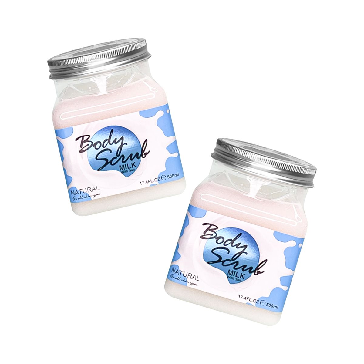 WOKALI - Exfoliante Corporal Leche Con Sal Wokali 500ml 2 Unidades