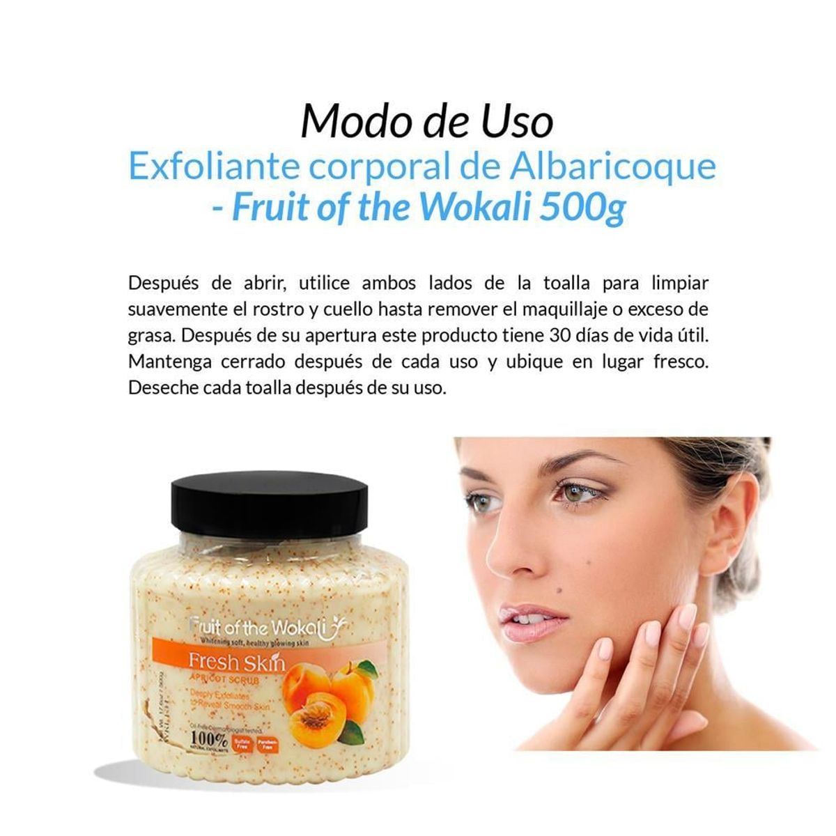 WOKALI - Exfoliante Corporal De Albaricoque Wokali 500Gr