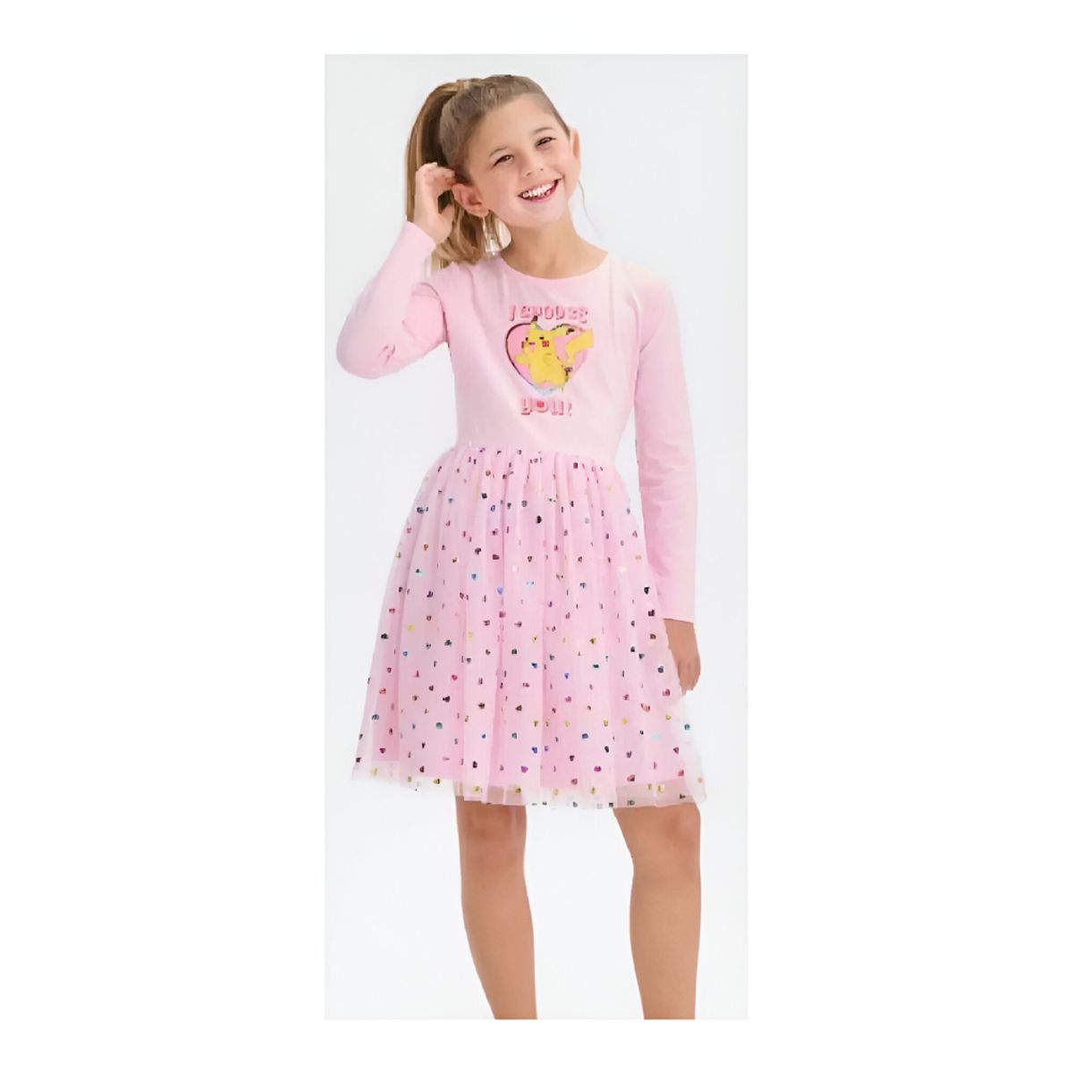 POKEMON - Pokemon Vestido Niñas Pikachu Talla M