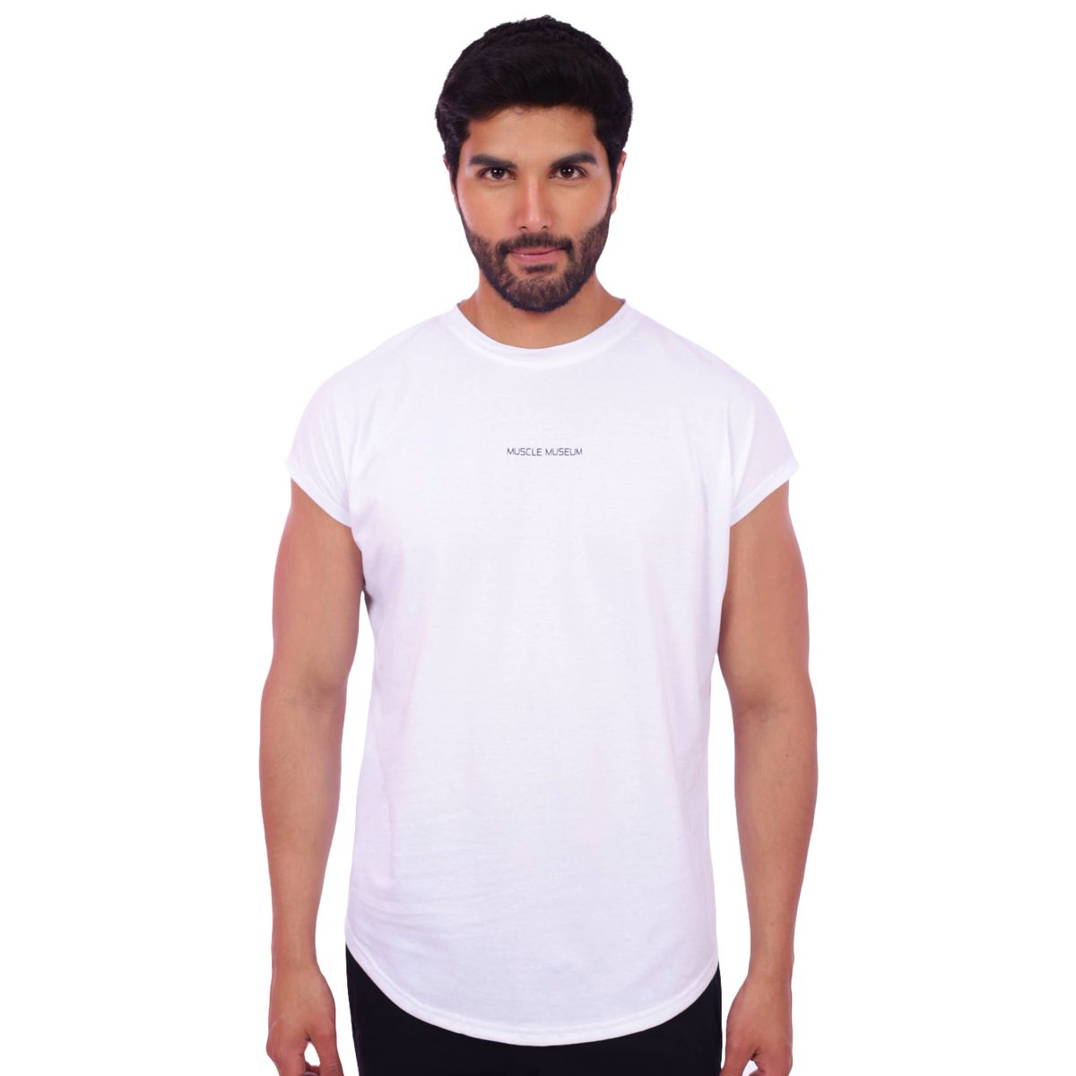 M MUSCLE MUSEUM - Polo Muscle Tee Manga Cero Color Blanco para Hombre
