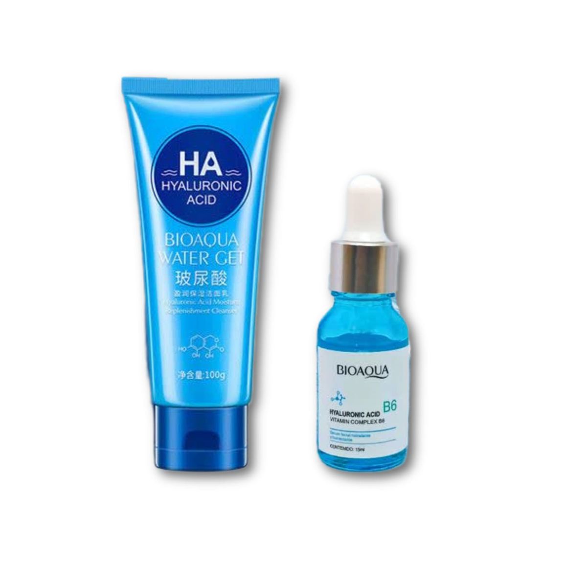 BIOAQUA - Serum Complejo B6 de Ácido Hialurónico  + Jabón Facial