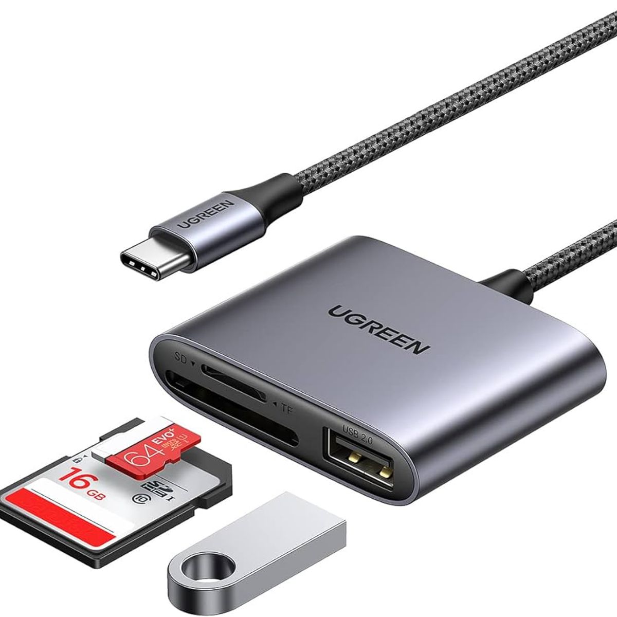 GENERICO - Lector de tarjetas SD USB C 3 en 1 Adaptador de tarjeta tipo C