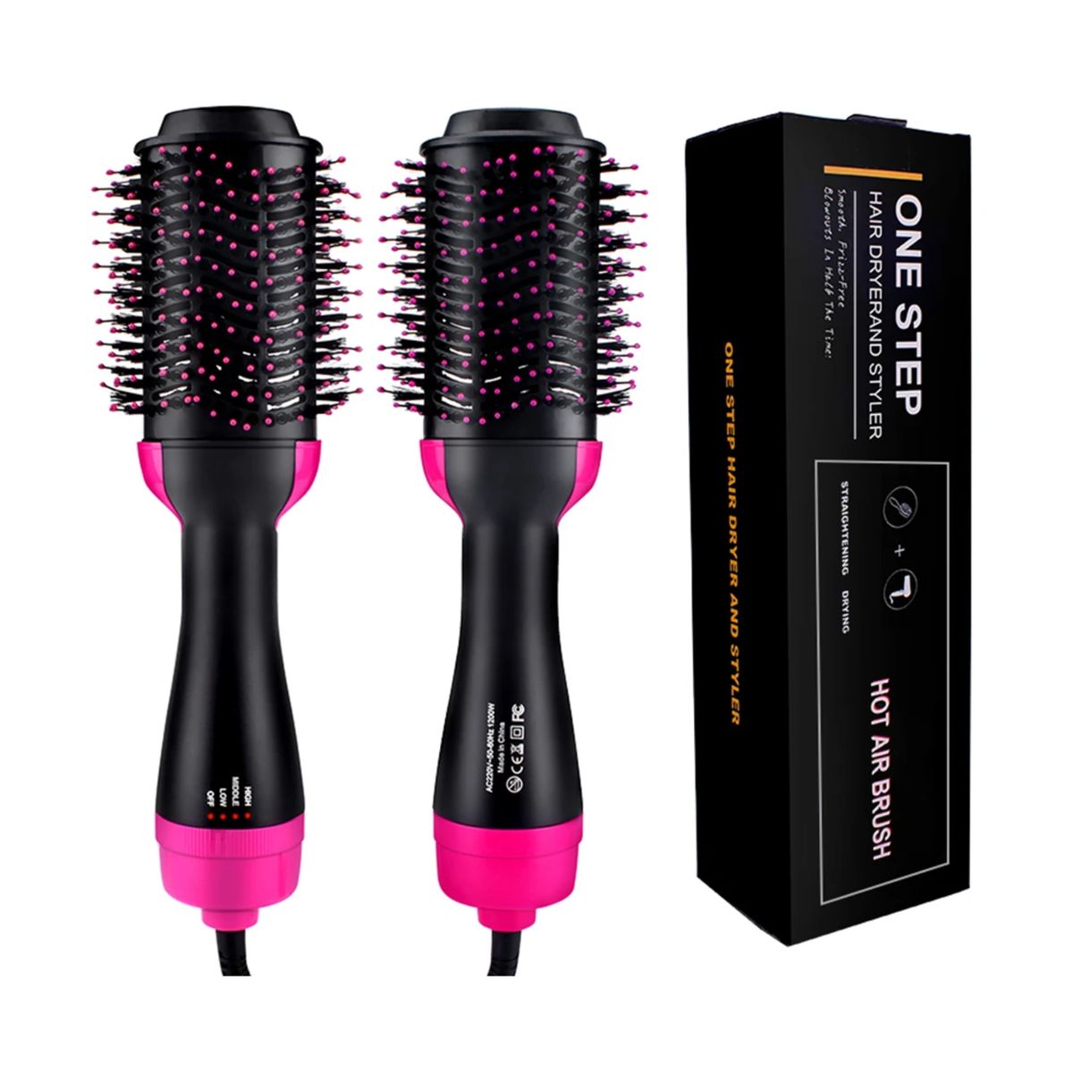 GENERICO - Cepillo de cabello one step - Seca Peina alisa y da Volumen