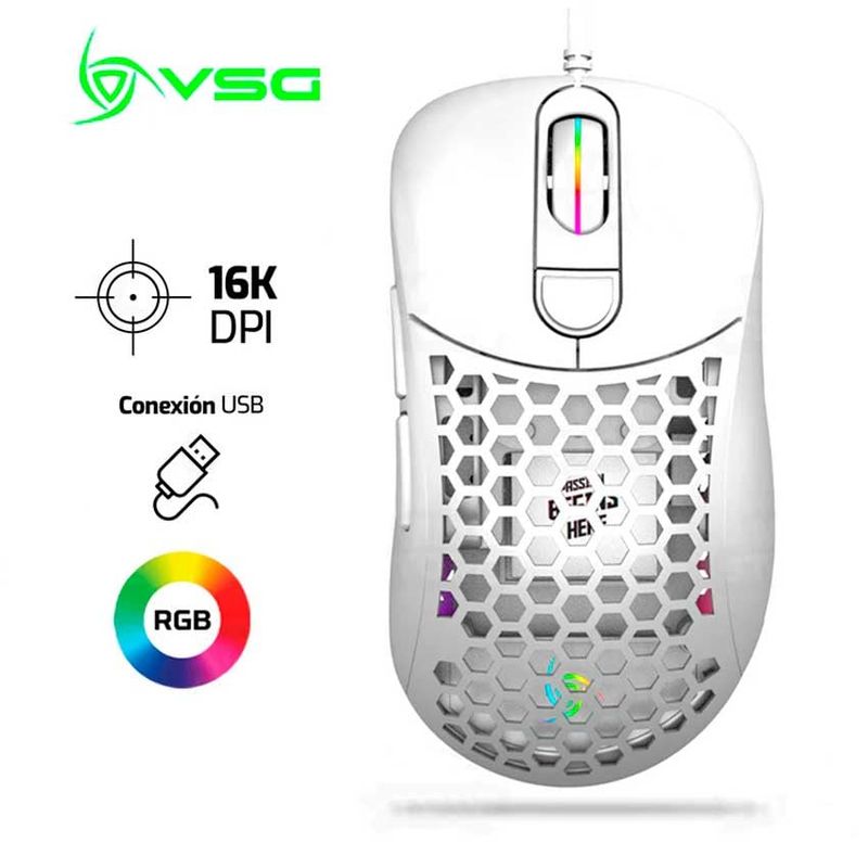 VSG - Mouse VSG AQUILA AIR Mate 16, 000 Dpi Rgb Blanco