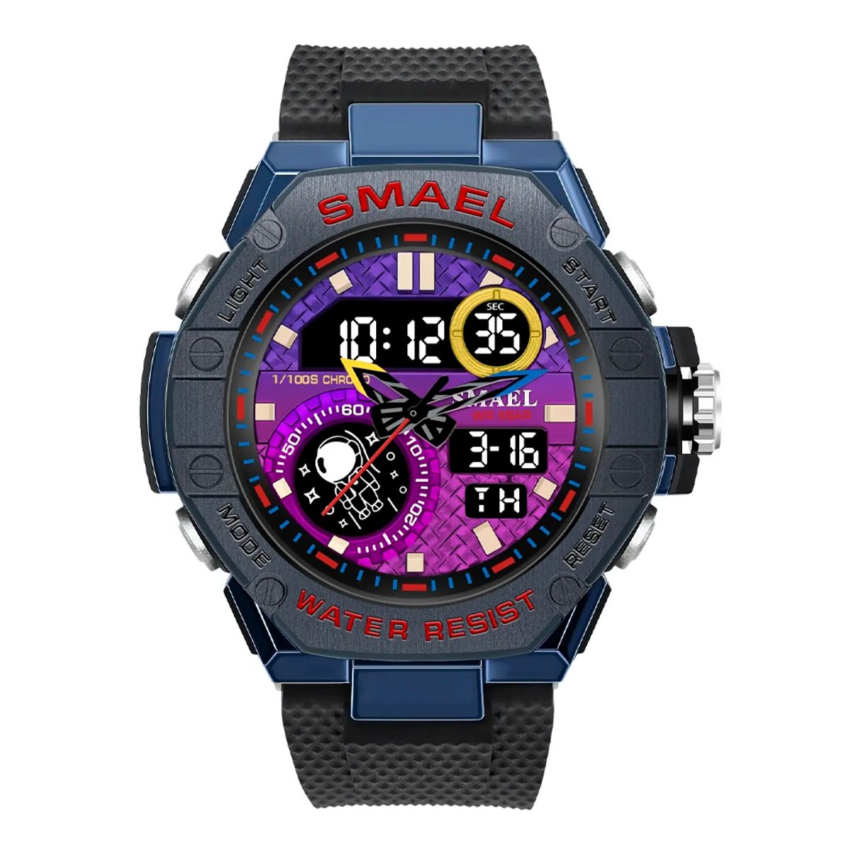 SMAEL - Reloj Digital Analogico Para Hombre Con Alarma Cronometro Smael