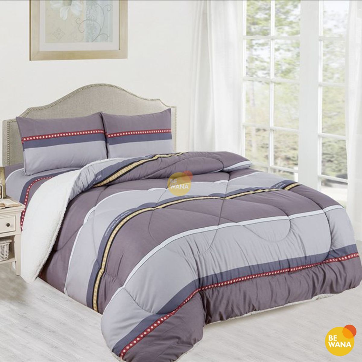 CASATEX - Edredón Tela Hipoalergénico con Carnero KING + Set de Sábanas