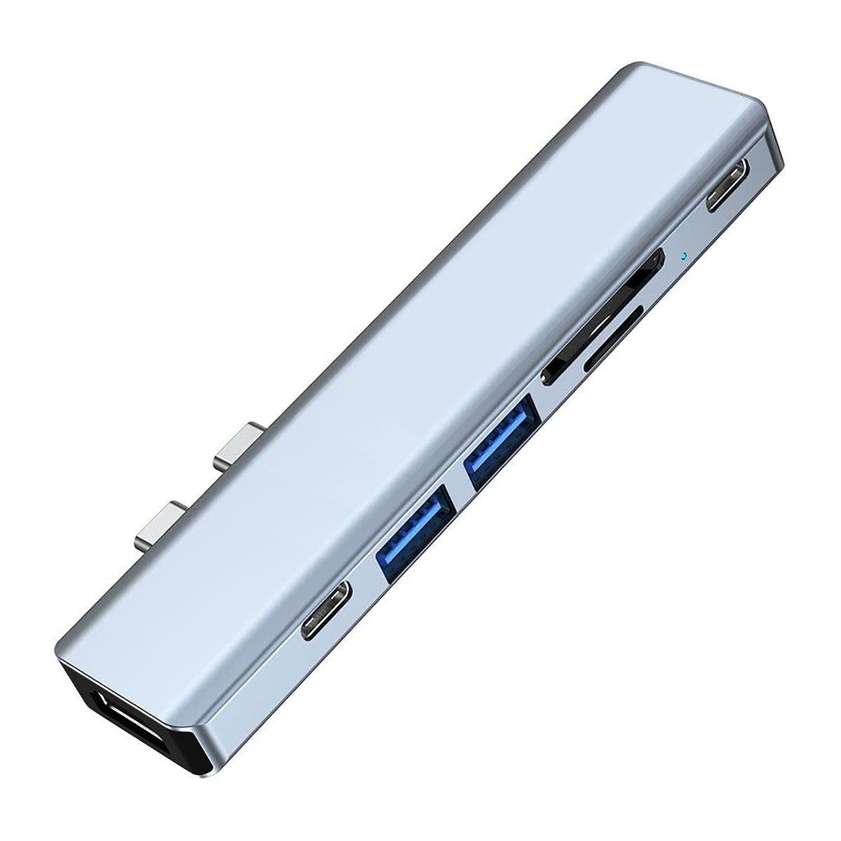 OEM - Adaptador 7 en 2 DUAL Tipo C a HDMI,SD,TF,2*USB3.0 y 2*TipoC